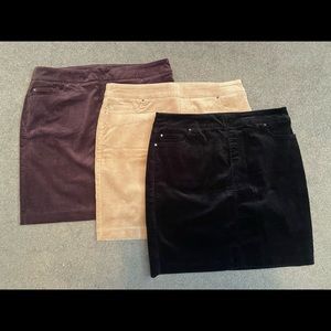S.C & CO velvet skirts